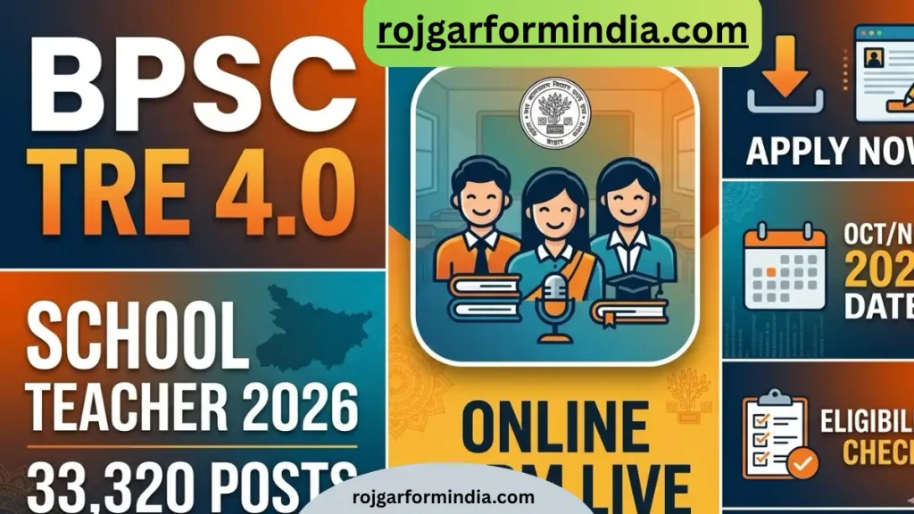 BPSC School Teacher TRE 4.0 Online Form 2026 (33,320 Posts)