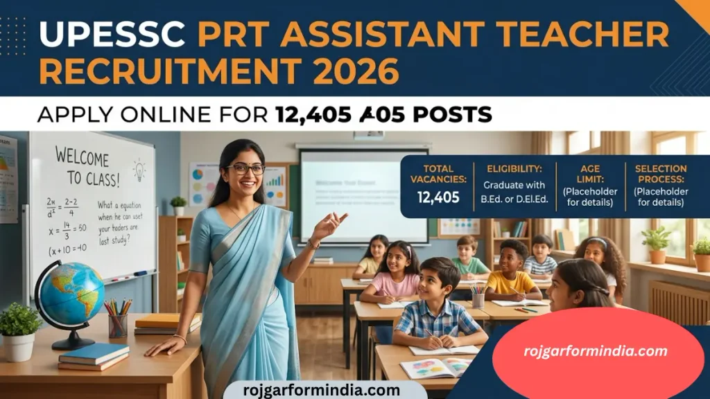 UPESSC PRT Assistant Teacher Recruitment 2026: Apply Online for 12,405 Posts