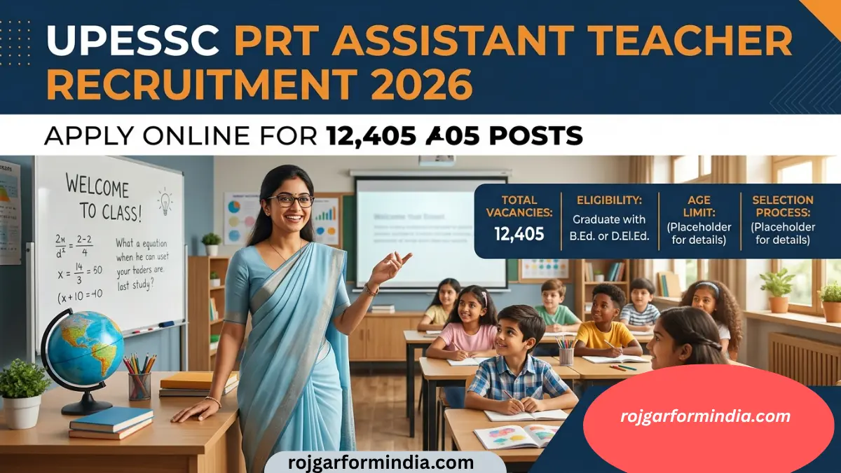 UPESSC PRT Assistant Teacher Recruitment 2026: Apply Online for 12,405 Posts