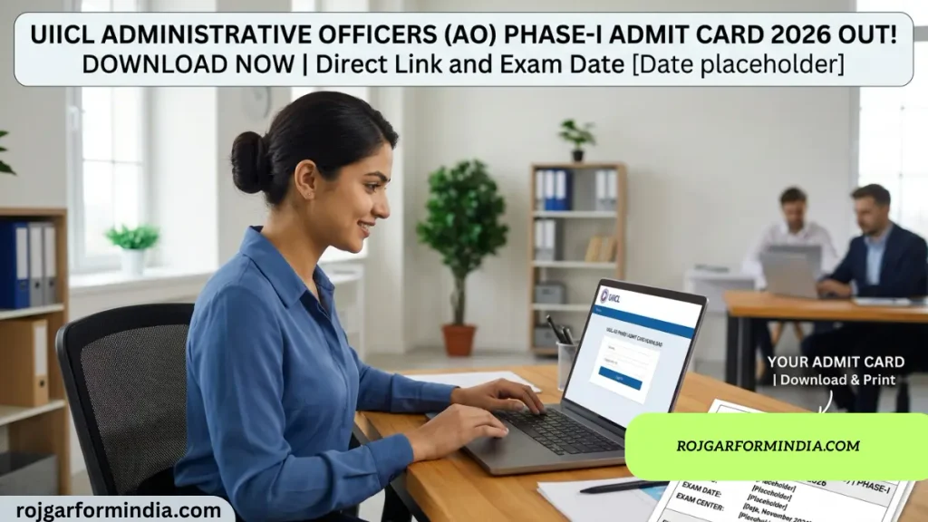 UIICL Administrative Officers AO Phase-I Admit Card 2026 Out: Download Hall Ticket, Exam Date & Direct Link