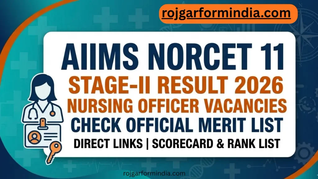 AIIMS NORCET 11th Stage-II Result 2026