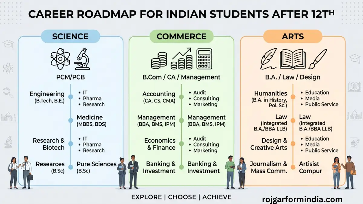 After 12th Career Roadmap for Indian Students: Courses, Government Jobs, Skills & Next Steps
