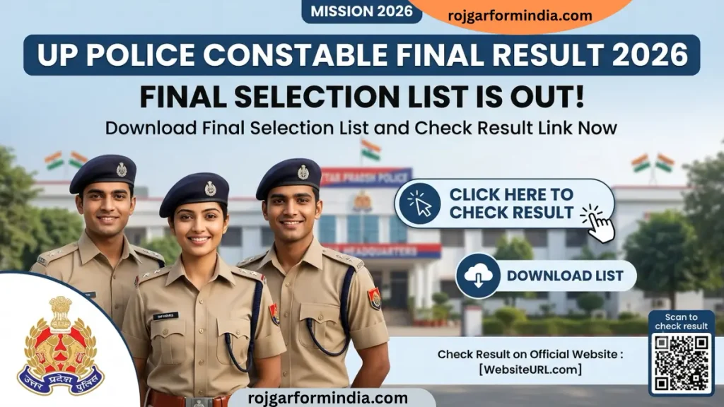 UP Police Constable Final Result 2026 Out: Download Final Selection List & Check Result Link