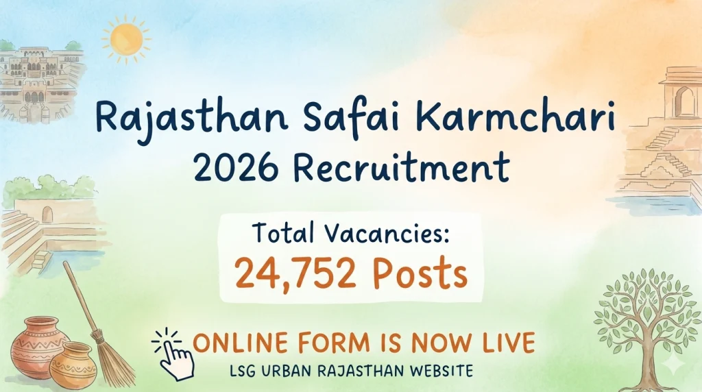 Rajasthan Safai Karmchari Online Form 2026 (24,752 posts)