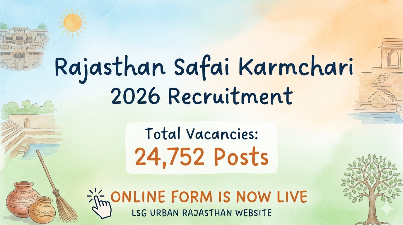 Rajasthan Safai Karmchari Online Form 2026 (24,752 posts)